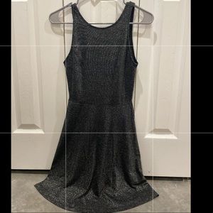 H&M black sparkly skater dress